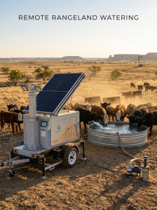 Agricultural solar water pumping trailer