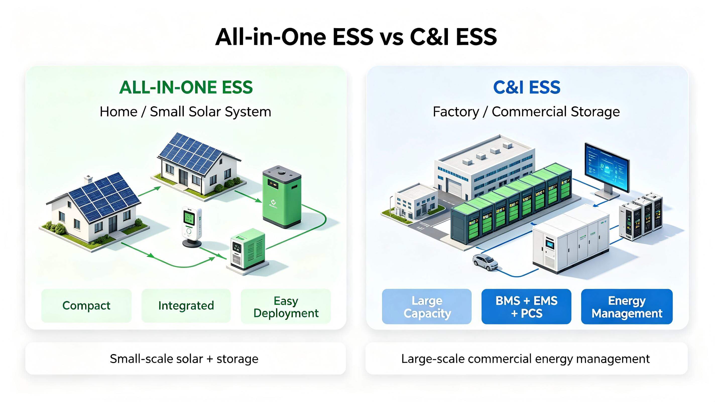 All-in-One energy storage system versus commercial industrial ESS