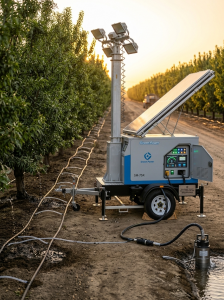 Collapsible solar panels trailer