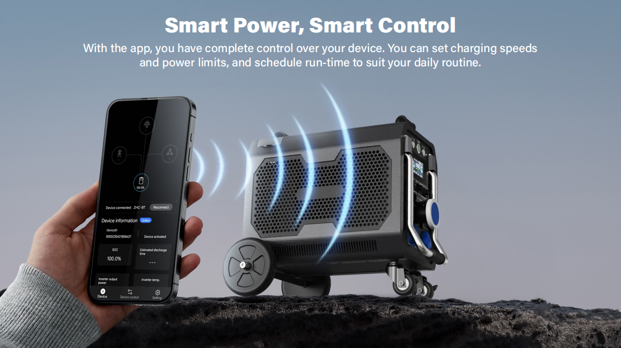 Energy storage battery that supports mobile APP control