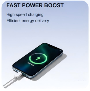 32W Flexible Perovskite Solar Panel:Fast charging high-speed power boost on a smartphone with efficient energy delivery infographic
