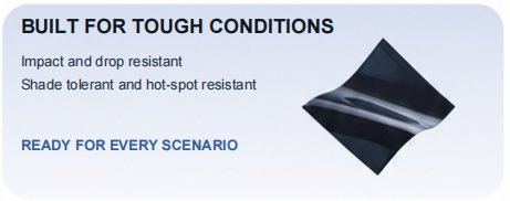 Rugged durable foldable solar panel built for tough conditions with impact drop shade and hot-spot resistance