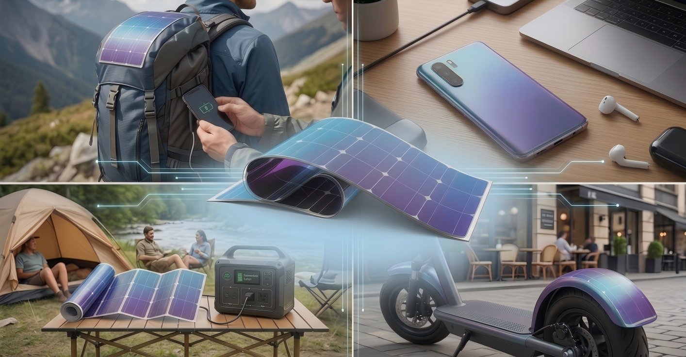 Flexible perovskite solar cells combine lightweight, thin, and flexible properties with low-cost printing and high conversion efficiency exceeding 24%, perfectly addressing the pain points of traditional crystalline silicon cells—namely, their bulkiness and inability to conform to curved surfaces.