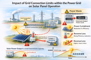 The impact of grid connection restrictions on solar photovoltaic panels
